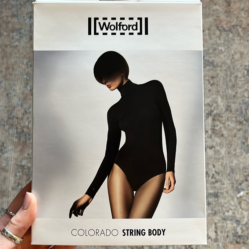 Black Wolford Colorado String Bodysuit Size S